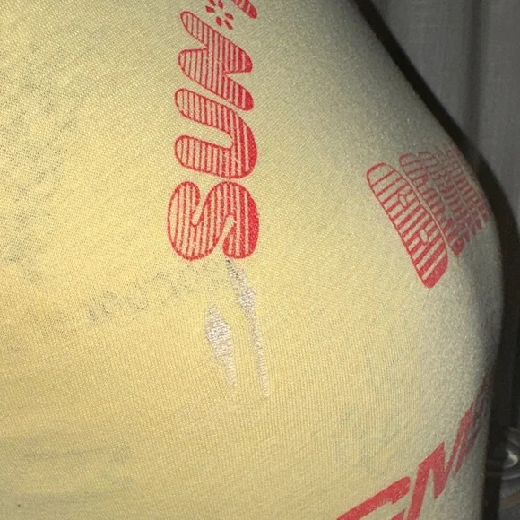 Vintage Yellow & Red Graphic T-Shirt Shortsleeve Small Women’s Tee - Picture 3 of 5